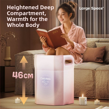 Φορητός κάδος ποδιών για μπάνιο με βαθιά κατασκευή μέχρι τα μοσχάρια, PVC, αναδιπλούμενος και εύκολος στην αποθήκευση, κατάλληλος για ενήλικες