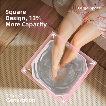 Φορητός κάδος ποδιών για μπάνιο με βαθιά κατασκευή μέχρι τα μοσχάρια, PVC, αναδιπλούμενος και εύκολος στην αποθήκευση, κατάλληλος για ενήλικες