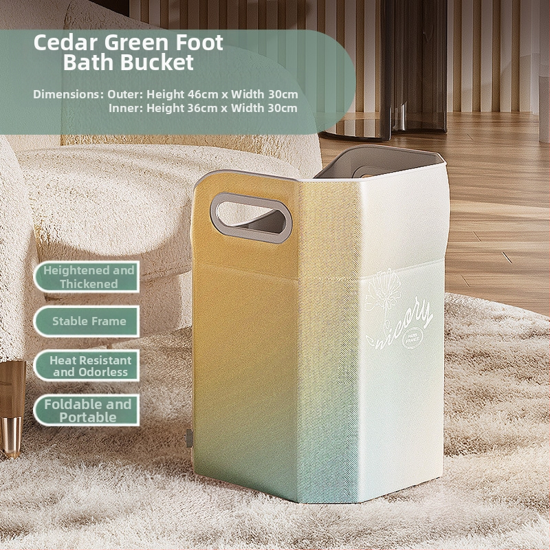 Φορητός κάδος ποδιών για μπάνιο με βαθιά κατασκευή μέχρι τα μοσχάρια, PVC, αναδιπλούμενος και εύκολος στην αποθήκευση, κατάλληλος για ενήλικες