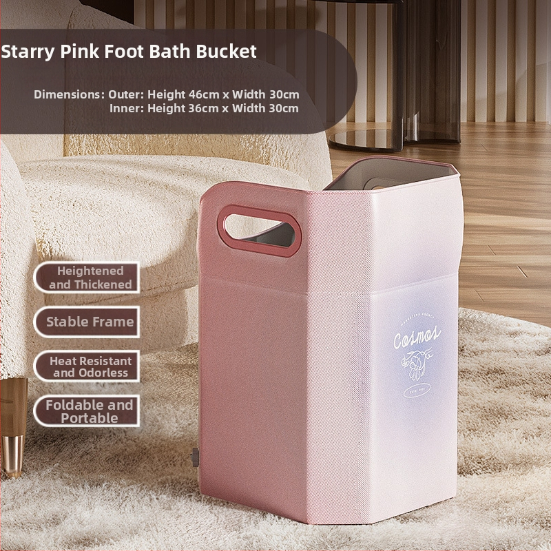 Φορητός κάδος ποδιών για μπάνιο με βαθιά κατασκευή μέχρι τα μοσχάρια, PVC, αναδιπλούμενος και εύκολος στην αποθήκευση, κατάλληλος για ενήλικες