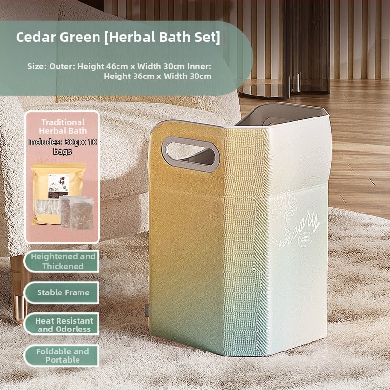 Φορητός κάδος ποδιών για μπάνιο με βαθιά κατασκευή μέχρι τα μοσχάρια, PVC, αναδιπλούμενος και εύκολος στην αποθήκευση, κατάλληλος για ενήλικες