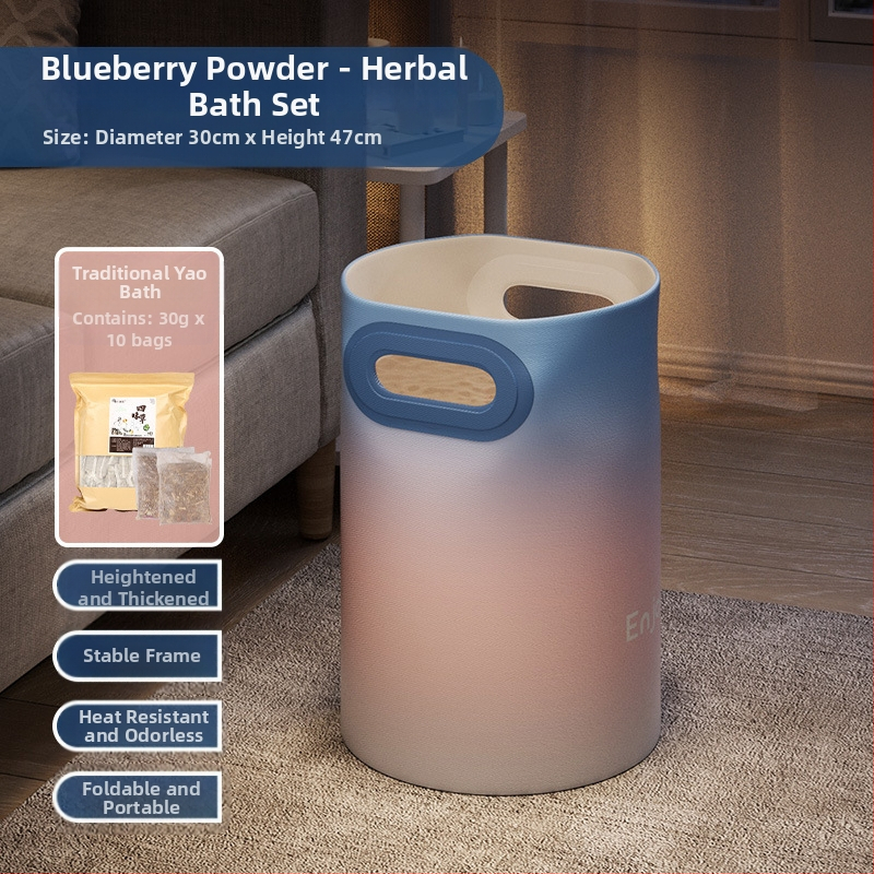 Φορητός κάδος ποδιών για μπάνιο με βαθιά κατασκευή μέχρι τα μοσχάρια, PVC, αναδιπλούμενος και εύκολος στην αποθήκευση, κατάλληλος για ενήλικες