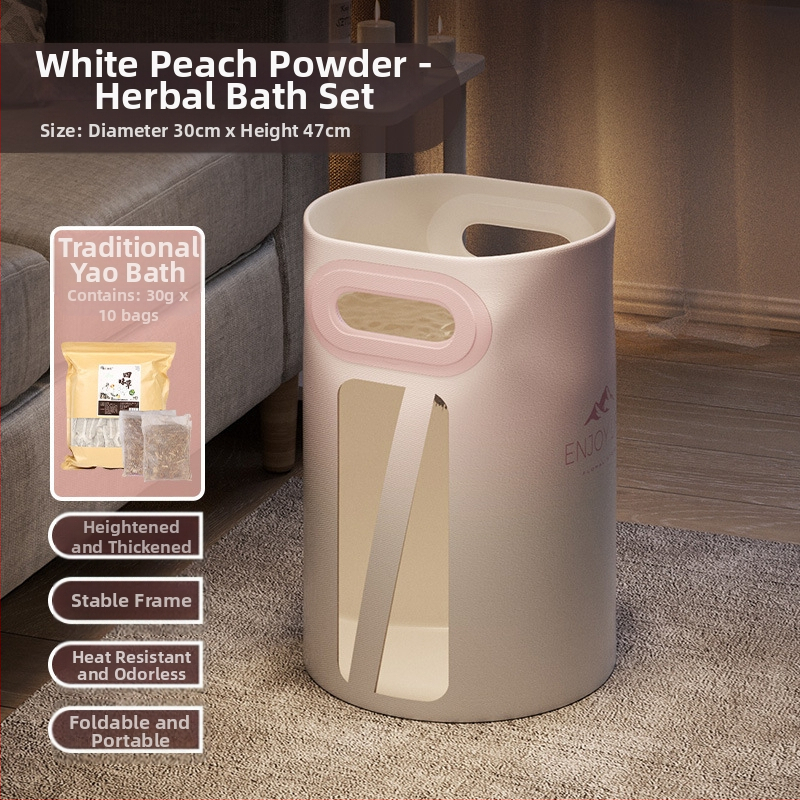 Φορητός κάδος ποδιών για μπάνιο με βαθιά κατασκευή μέχρι τα μοσχάρια, PVC, αναδιπλούμενος και εύκολος στην αποθήκευση, κατάλληλος για ενήλικες