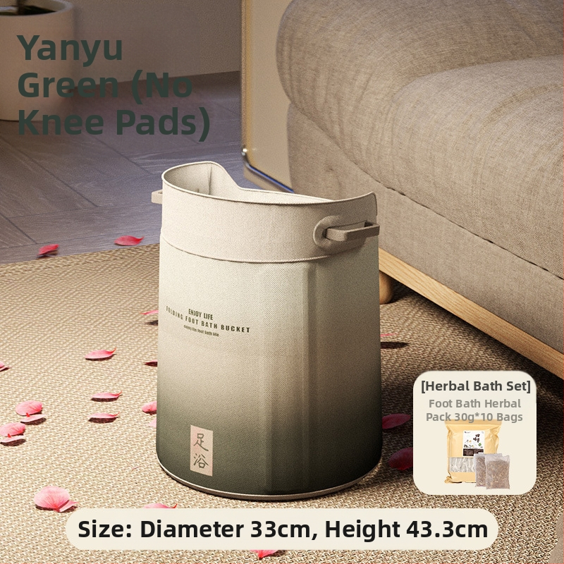 Φορητός κάδος ποδιών για μπάνιο με βαθιά κατασκευή μέχρι τα μοσχάρια, PVC, αναδιπλούμενος και εύκολος στην αποθήκευση, κατάλληλος για ενήλικες