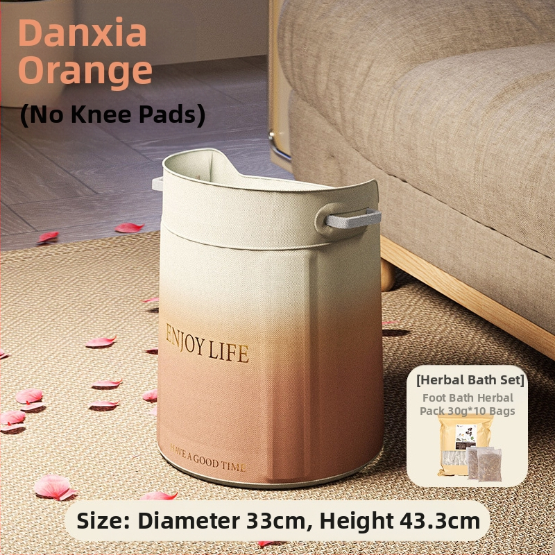 Φορητός κάδος ποδιών για μπάνιο με βαθιά κατασκευή μέχρι τα μοσχάρια, PVC, αναδιπλούμενος και εύκολος στην αποθήκευση, κατάλληλος για ενήλικες