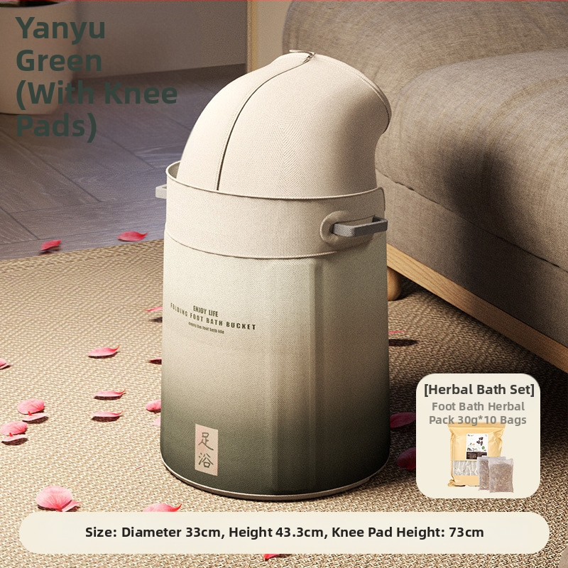 Φορητός κάδος ποδιών για μπάνιο με βαθιά κατασκευή μέχρι τα μοσχάρια, PVC, αναδιπλούμενος και εύκολος στην αποθήκευση, κατάλληλος για ενήλικες