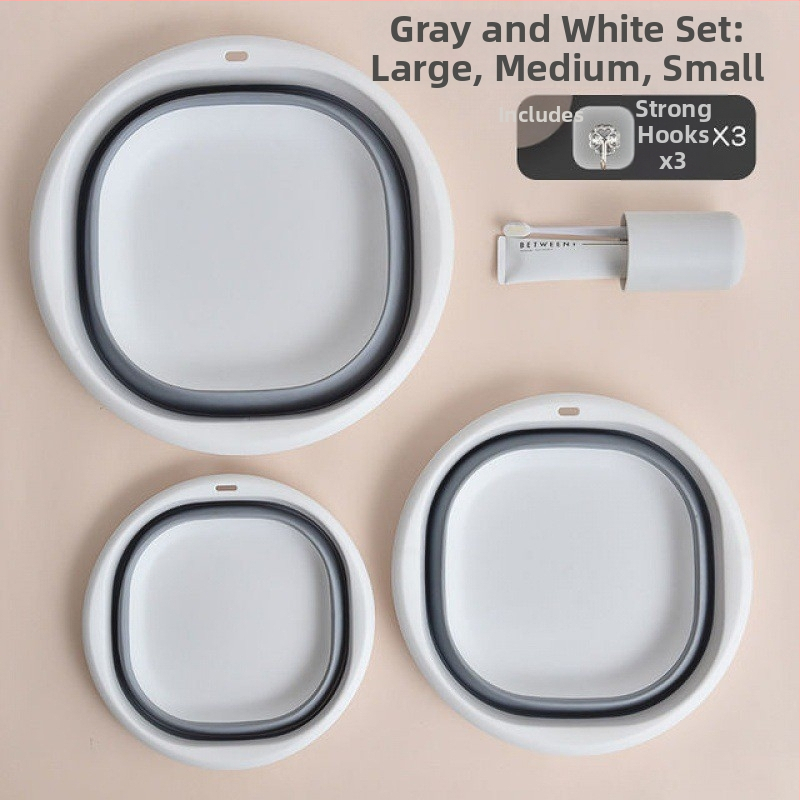 Sklopiva udubljena umivaonica za dom i putovanja – prenosna, od netkanog materijala