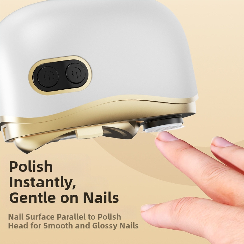 2-в-1 електрически шлайф за нокти за домашна употреба - ABS + неръждаема стомана, размери 8.8 x 7.2 cm, тегло 120 g, капацитет на батерията 400 mAh