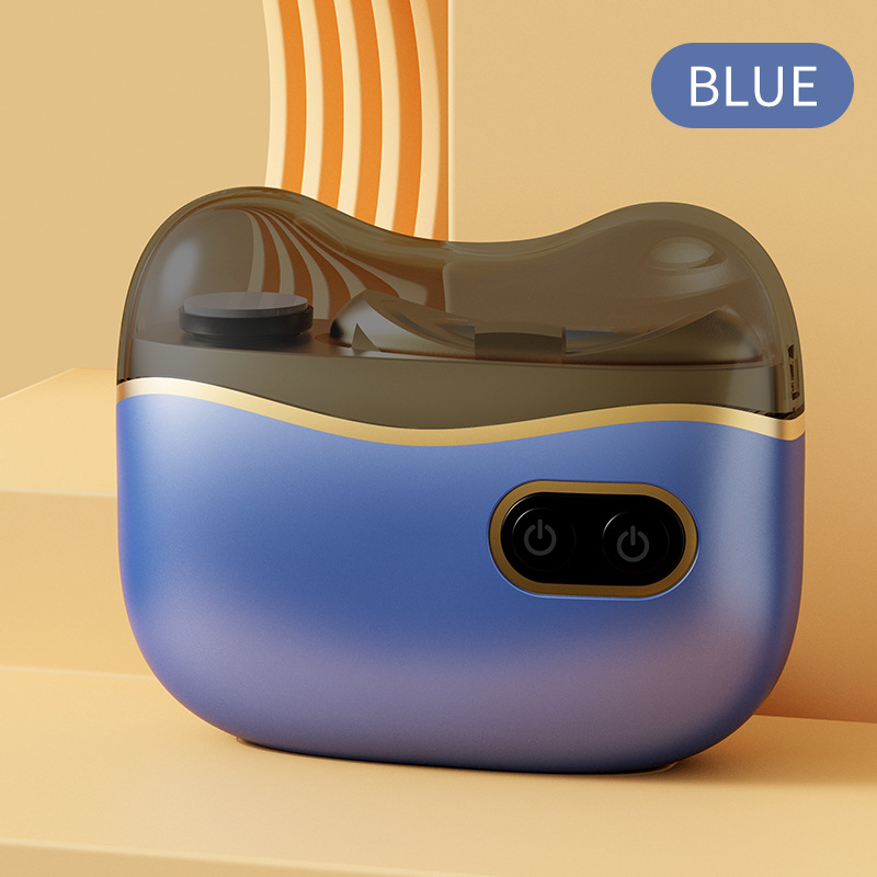 Dvi funkcijų elektrinis nagų poliravimo – namų naudojimui, ABS + nerūdijantis plienas, matmenys 8.8 x 7.2 cm, svoris 120 g, 400 mAh baterija