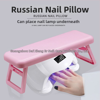 Manikiūro rankos atrama, sulankstoma ir aukščio reguliavimas, gali laikyti nagų lempą, plastikinė rankos pagalvė, modelis H-14YH