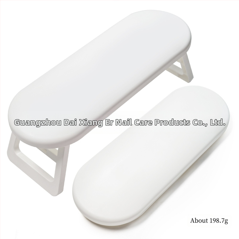 Manikiūro rankos atrama, sulankstoma ir aukščio reguliavimas, gali laikyti nagų lempą, plastikinė rankos pagalvė, modelis H-14YH