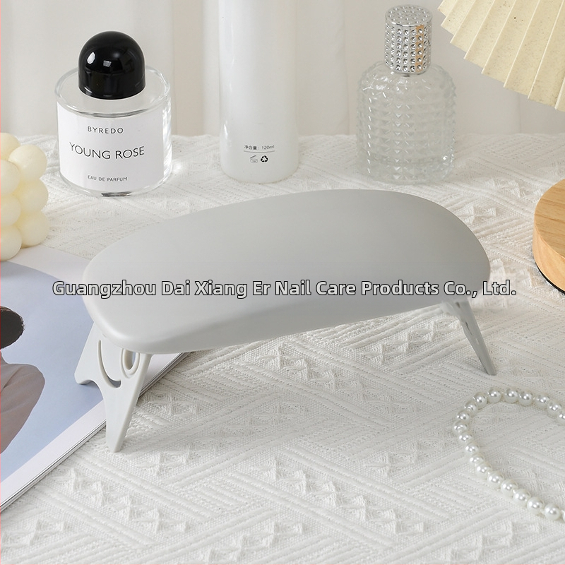 Manikiūro rankos atrama, sulankstoma ir aukščio reguliavimas, gali laikyti nagų lempą, plastikinė rankos pagalvė, modelis H-14YH