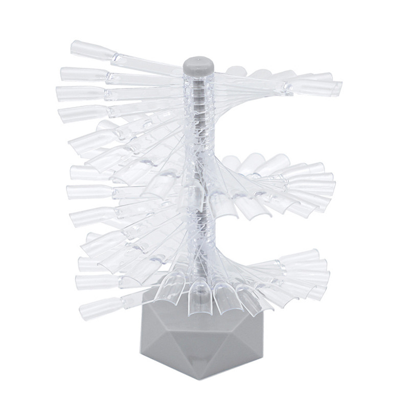 Ράφι προβολής καρτών χρώματος για μανικιούρ, σχήματος ανεμιστήρα, περιστρεφόμενο και αποσπώμενο, για πρακτικές πλάκες