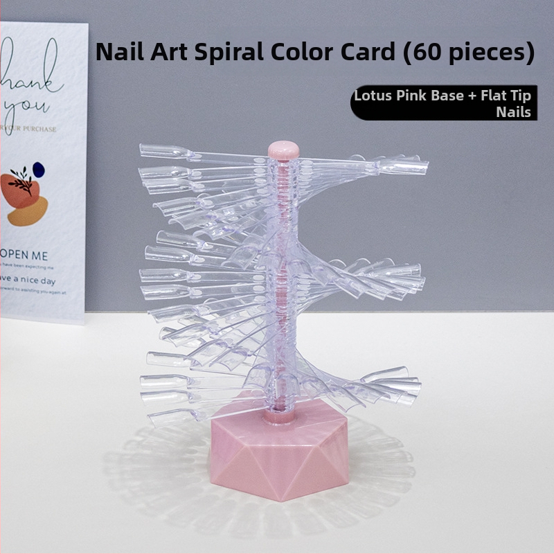 Ράφι προβολής καρτών χρώματος για μανικιούρ, σχήματος ανεμιστήρα, περιστρεφόμενο και αποσπώμενο, για πρακτικές πλάκες