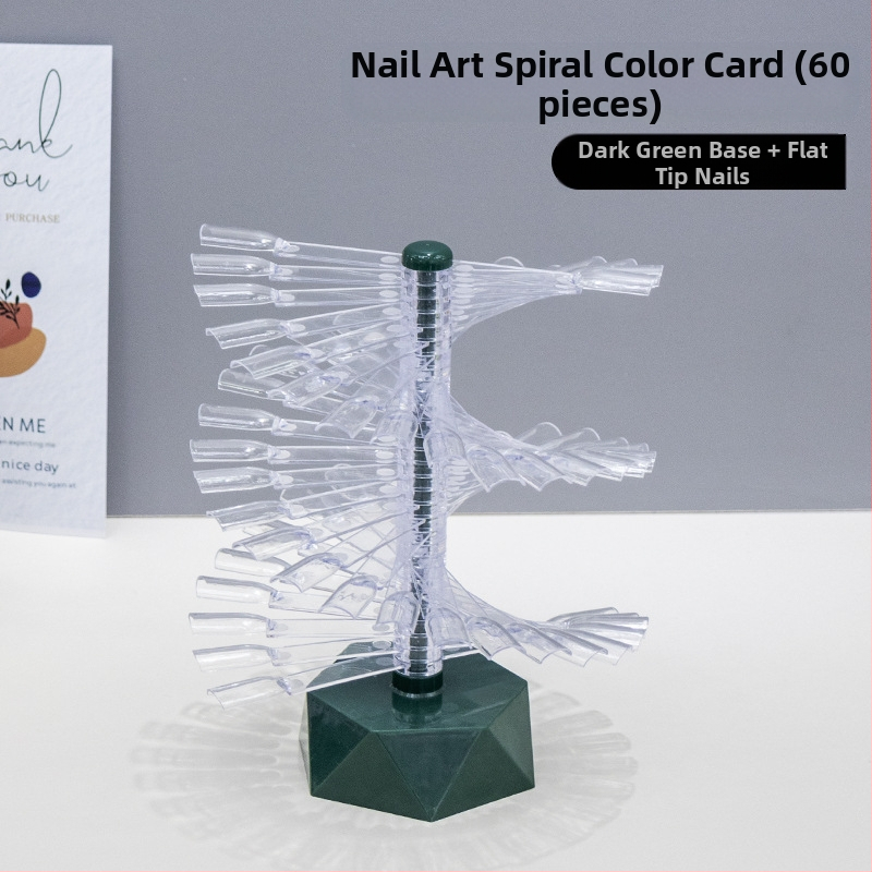 Ράφι προβολής καρτών χρώματος για μανικιούρ, σχήματος ανεμιστήρα, περιστρεφόμενο και αποσπώμενο, για πρακτικές πλάκες