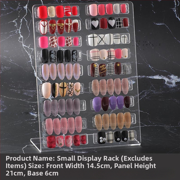 Nagų manikiūro spalvų kortelių pavyzdžių demonstracinė atrama (skaidrus aukšto skaidrumo akrilas, magnetinė juosta)