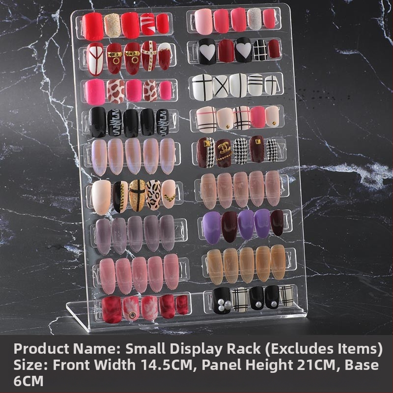 Nagų manikiūro spalvų kortelių pavyzdžių demonstracinė atrama (skaidrus aukšto skaidrumo akrilas, magnetinė juosta)