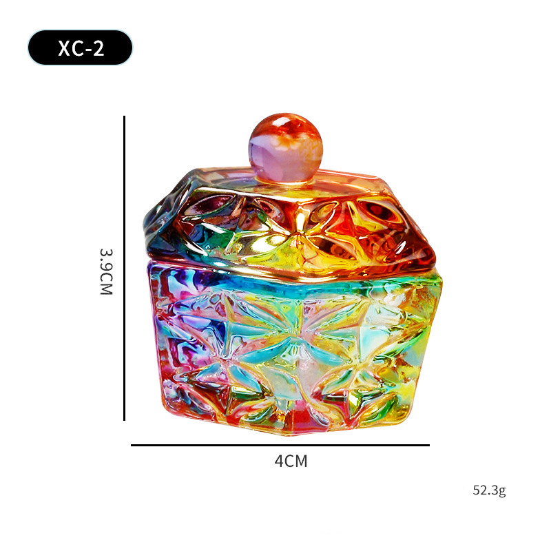 Naglių meno įrankiai: krištolinė puodelis nagoms su dangteliu – stiklinis puodelis kristaliniam skysčiui – grynosios masės 52 g – Prekės ženklas Jearlyu/ji – Kilmė Zhejiang