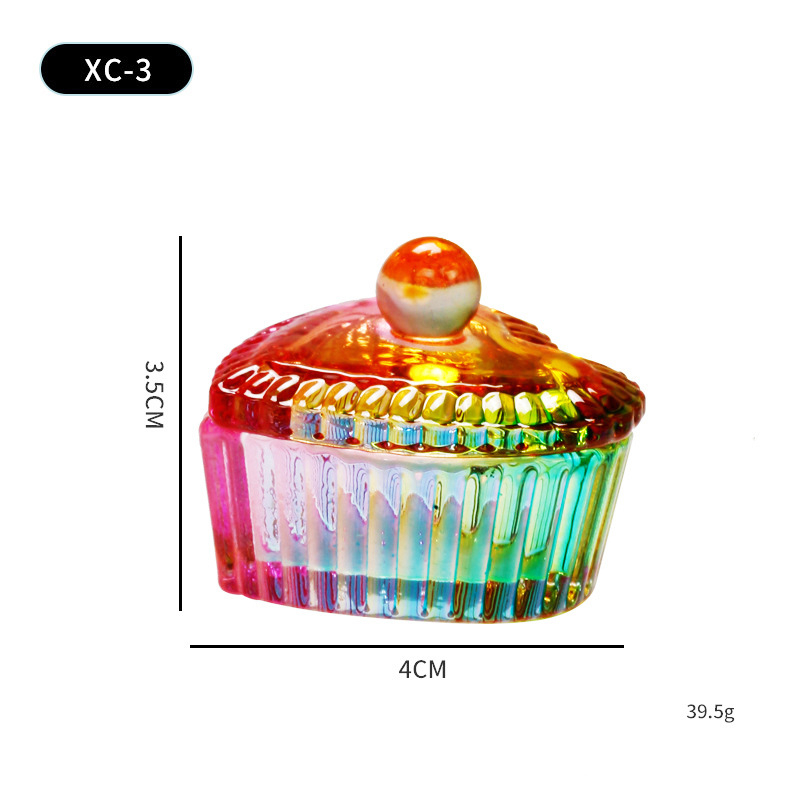 Naglių meno įrankiai: krištolinė puodelis nagoms su dangteliu – stiklinis puodelis kristaliniam skysčiui – grynosios masės 52 g – Prekės ženklas Jearlyu/ji – Kilmė Zhejiang