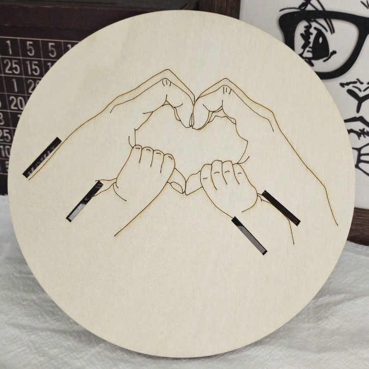 Drveni okvir za prve godine djeteta – pločica sjećanja na rast bebe i djece, božićni dar