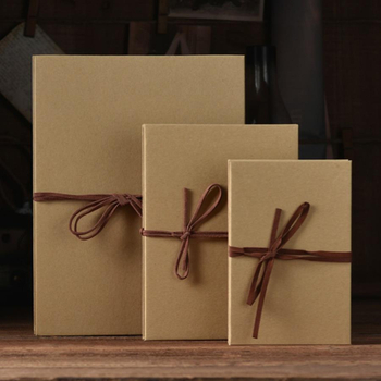 DIY ρετρό άλμπουμ φωτογραφιών με κενή εξώφυλλο, χειροκολλημένες σελίδες, μικρού στυλ, 34 σελίδες