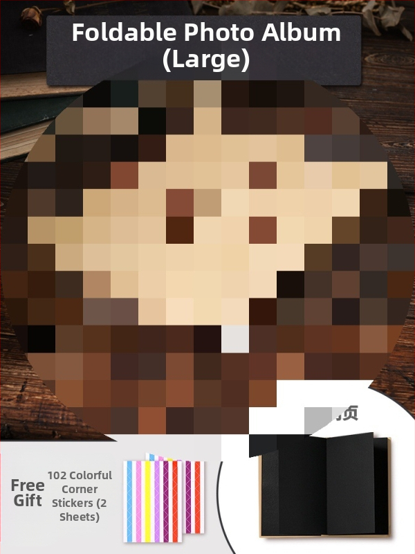 DIY retro fotoalbum s praznom koricom, ručno zalijepljenim stranicama, mini stil, 34 stranice