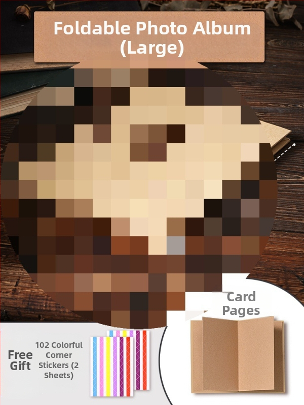 DIY retro fotoalbum s praznom koricom, ručno zalijepljenim stranicama, mini stil, 34 stranice