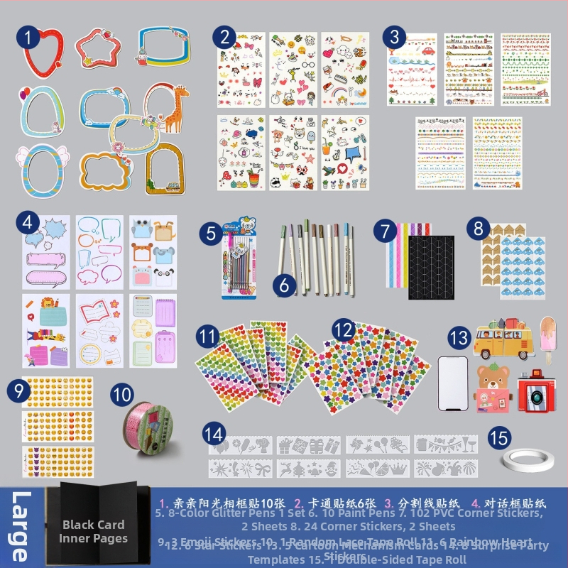 DIY retro fotoalbum s praznom koricom, ručno zalijepljenim stranicama, mini stil, 34 stranice