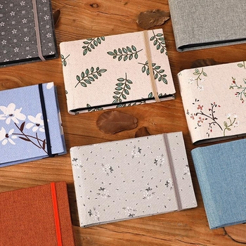 Φωτογραφικό άλμπουμ με ύφασμα σε εξώφυλλο, αλμπουμ με φύλλα, κόλλα στην πίσω πλευρά, 50 σελίδες, δυνατότητα εξατομίκευσης