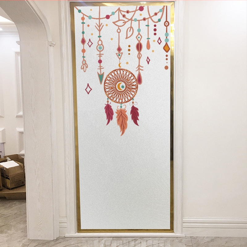 Стъклен филм за прозорец с поверителност – без лепило, електростатичен монтаж, матиран стил модерна простота; PVC • Подходящ за баня, дневна, спалня, балкон, ресторант, търговски обекти