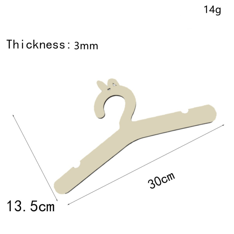 5 бр. дървени детски закачалки за дрехи – мечка с ушички дизайн, лазерно рязане, модерен минималистичен стил