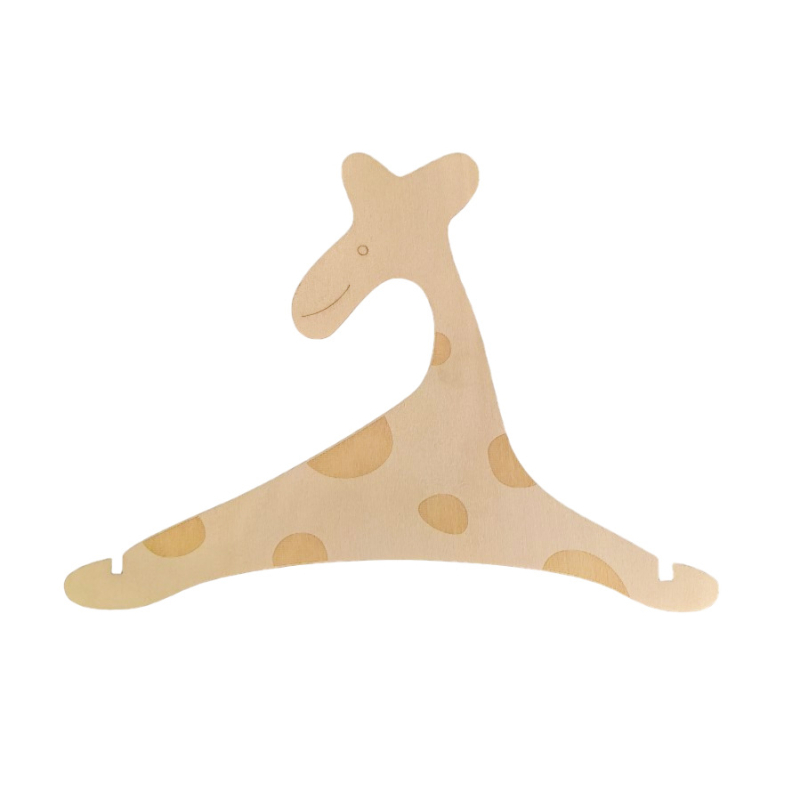 5 бр. дървени детски закачалки за дрехи – мечка с ушички дизайн, лазерно рязане, модерен минималистичен стил