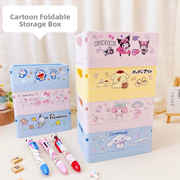 Sulankstomas plastikinis stalo kosmetikos laikymo dėklas, kvadratinės formos, su Can logotipu, pritaikomas