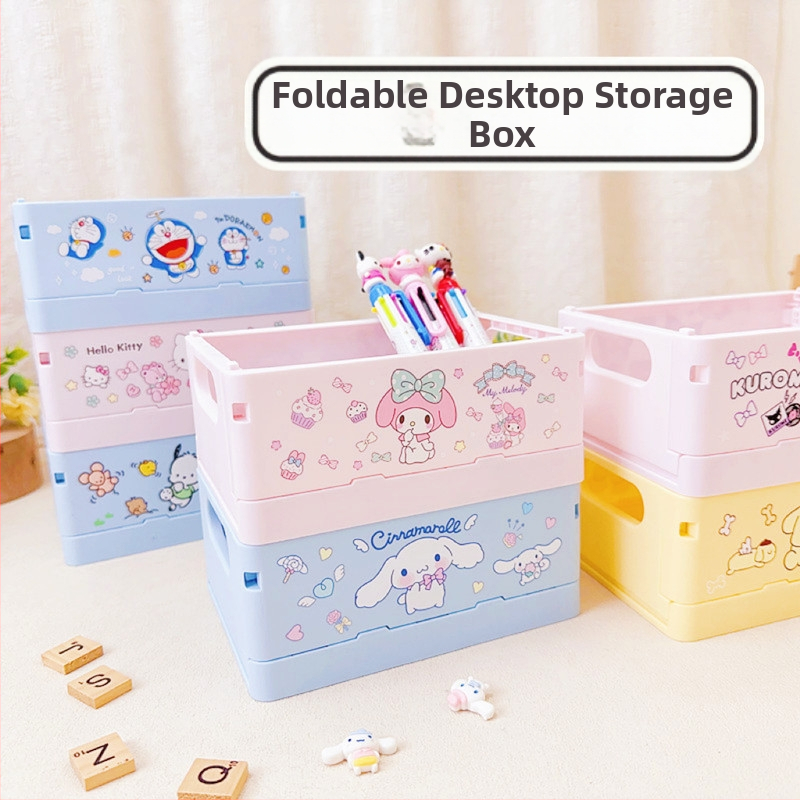 Sulankstomas plastikinis stalo kosmetikos laikymo dėklas, kvadratinės formos, su Can logotipu, pritaikomas