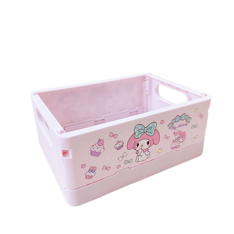 Sulankstomas plastikinis stalo kosmetikos laikymo dėklas, kvadratinės formos, su Can logotipu, pritaikomas