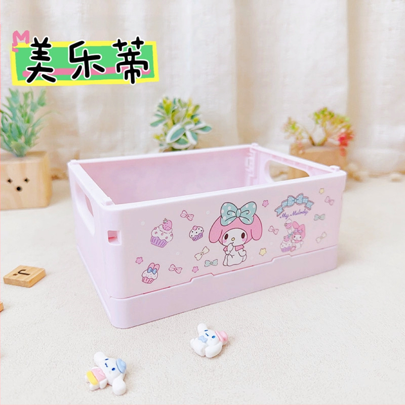 Sulankstomas plastikinis stalo kosmetikos laikymo dėklas, kvadratinės formos, su Can logotipu, pritaikomas