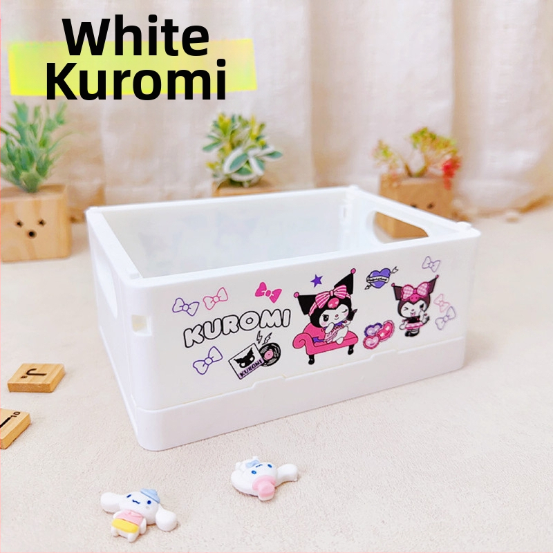 Sulankstomas plastikinis stalo kosmetikos laikymo dėklas, kvadratinės formos, su Can logotipu, pritaikomas