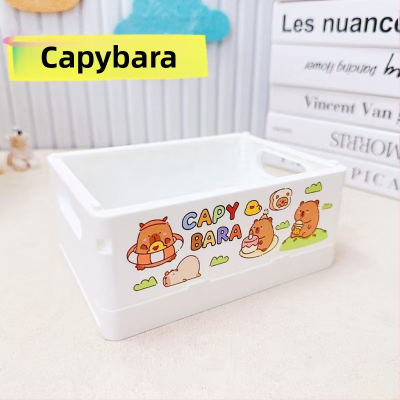 Sulankstomas plastikinis stalo kosmetikos laikymo dėklas, kvadratinės formos, su Can logotipu, pritaikomas