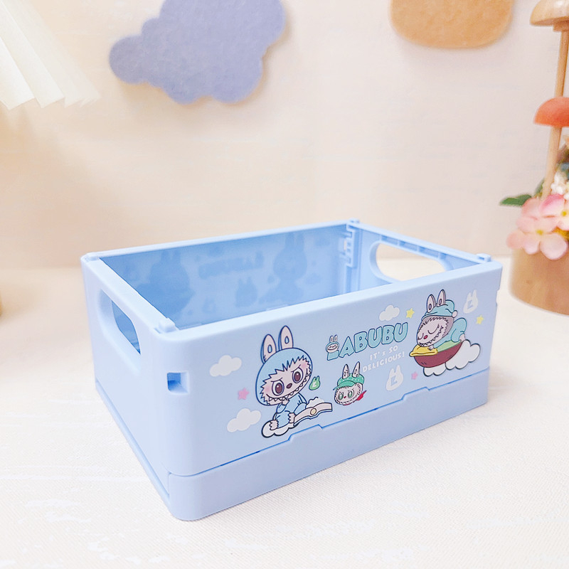 Sulankstomas plastikinis stalo kosmetikos laikymo dėklas, kvadratinės formos, su Can logotipu, pritaikomas