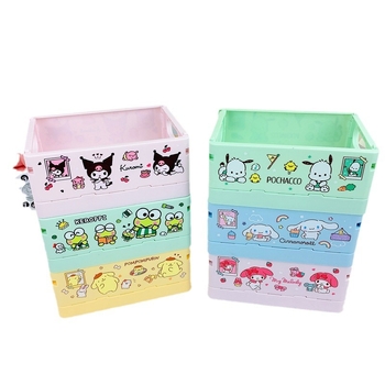 Πλαστικό επιτραπέζιο κουτί αποθήκευσης, αναδιπλούμενος οργανωτής καλλυντικών για μακιγιάζ και περιποίηση δέρματος, με τυπωμένο λογότυπο