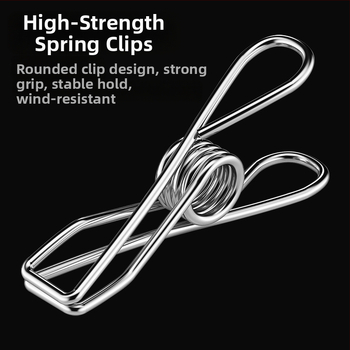 Nerūdijanio plieno džiovyklė skalbiniams su 48 klipais, sulankstomas apvalus dizainas kojinėms ir apatiniams drabužiams, balkono naudojimui, daugiafunkcinė džiovyklė.