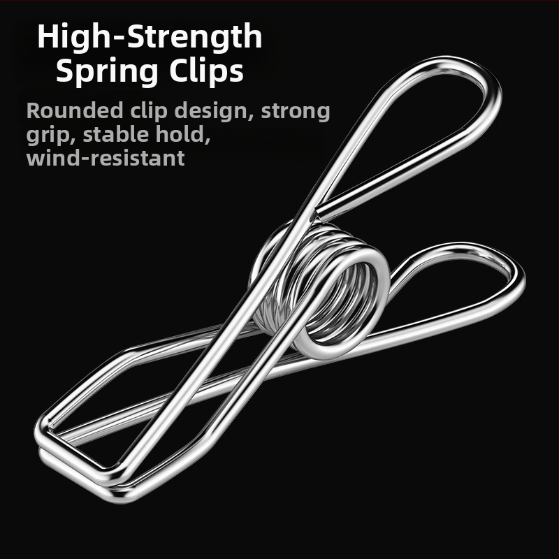 Стоманен сушилник за дрехи с 48 щипки, сгъваем кръгъл дизайн за чорапи и бельо, подходящ за балкон, многофункционален.