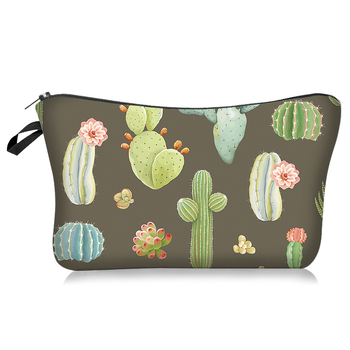 Козметична чанта от серия Кактус, унисекс стил, полиестер, модел Кактус, преносима чанта за пътуване и съхранение