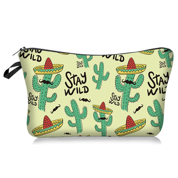 Козметична чанта от серия Кактус, унисекс стил, полиестер, модел Кактус, преносима чанта за пътуване и съхранение