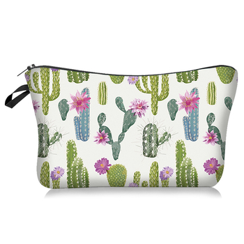 Козметична чанта от серия Кактус, унисекс стил, полиестер, модел Кактус, преносима чанта за пътуване и съхранение