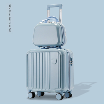 Amoy Duck χειραποσκευή — ABS/PC περίβλημα, υπερ-ελαφριά 3 kg, άνοιγμα με φερμουάρ, καθολικά τροχάκια, εγκεκριμένη για πτήσεις.