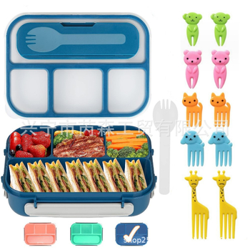 Pusdienu kastīšu komplekts, pārnēsājams, izolēts, mikroviļņu krāsnij piemērots, plastmasas materiāls, tilpums 1–2 L