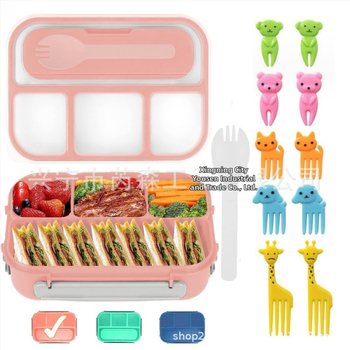 Pusdienu kastīšu komplekts, pārnēsājams, izolēts, mikroviļņu krāsnij piemērots, plastmasas materiāls, tilpums 1–2 L