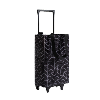 Αναδιπλούμενο διπλοεπίπεδο θερμομονωμένο καλάθι αγορών με ράβδο έλξης και δύο τροχούς, Oxford ύφασμα, μέγιστο φορτίο 20 kg