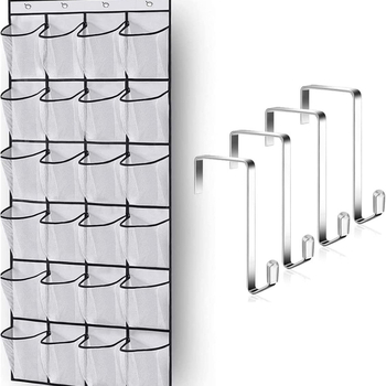 35 rekeszes függő tárolótáska — nemszőtt anyag; modell 066; hálószobai tároláshoz; falra vagy ajtóra szerelhető.